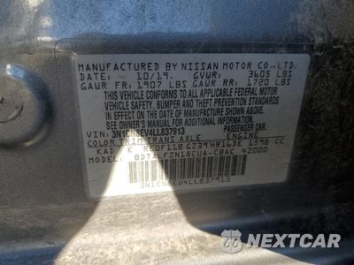 Zdjęcie 14 z 15 samochodu: 2020 NISSAN VERSA SV VIN:3N1CN8EV4LL837913 - miniatura