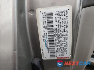 Zdjęcie 12 z 12 samochodu: 1998 TOYOTA CAMRY CE VIN:JT2BF22K1W0112230 - miniatura