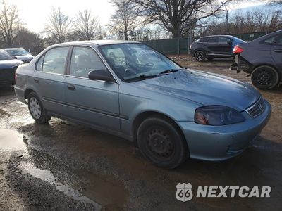 Czwarte zdjęcie samochodu z boku: 2000 HONDA CIVIC LX VIN:2HGEJ6670YH572320 - miniatura