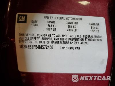 Zdjęcie 12 z 12 samochodu: 2004 PONTIAC GRAND AM SE VIN:1G2NE52F54M572450 - miniatura