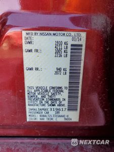 Zdjęcie 14 z 14 samochodu: 2014 NISSAN ALTIMA 2.5 VIN:1N4AL3AP6EC319617 - miniatura