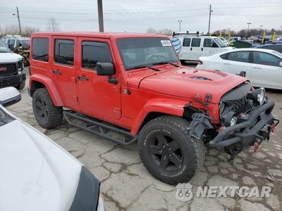 Czwarte zdjęcie samochodu z boku: 2015 JEEP WRANGLER UNLIMITED SAHARA VIN:1C4BJWEG3FL590491 - miniatura