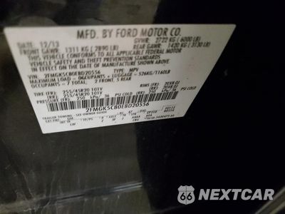 Zdjęcie 13 z 13 samochodu: 2014 FORD FLEX SEL VIN:2FMGK5C80EBD20556 - miniatura