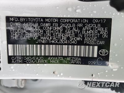 Zdjęcie 13 z 14 samochodu: 2018 TOYOTA CAMRY L VIN:JTNB11HKXJ3041040 - miniatura