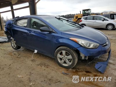Czwarte zdjęcie samochodu z boku: 2013 HYUNDAI ELANTRA GLS VIN:KMHDH4AE2DU839816 - miniatura