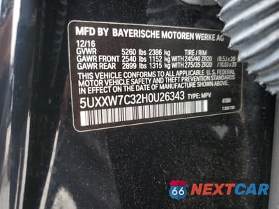 Zdjęcie 13 z 13 samochodu: 2017 BMW X4 XDRIVEM40I VIN:5UXXW7C32H0U26343 - miniatura