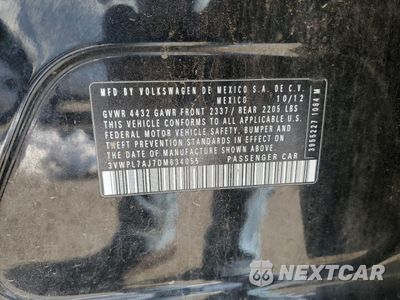 Zdjęcie 12 z 12 samochodu: 2013 VOLKSWAGEN JETTA TDI VIN:3VWPL7AJ7DM634055 - miniatura