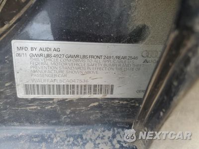 Zdjęcie 12 z 12 samochodu: 2012 AUDI A4 PREMIUM PLUS VIN:WAUFFAFL5CA047536 - miniatura