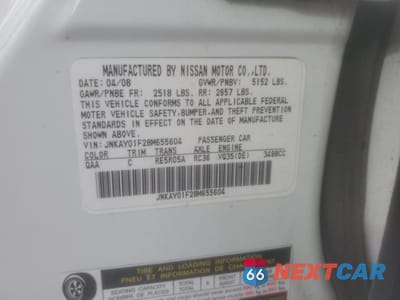 Zdjęcie 12 z 12 samochodu: 2008 INFINITI M35 BASE VIN:JNKAY01F28M655604 - miniatura