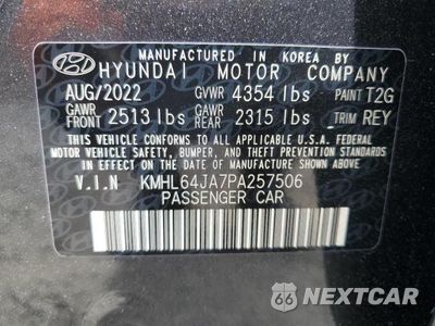 Zdjęcie 12 z 12 samochodu: 2023 HYUNDAI SONATA SEL VIN:KMHL64JA7PA257506 - miniatura
