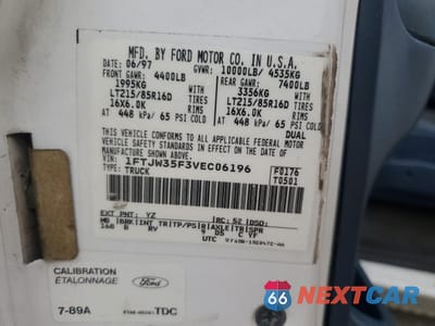 Zdjęcie 12 z 12 samochodu: 1997 FORD F350 VIN:1FTJW35F3VEC06196 - miniatura