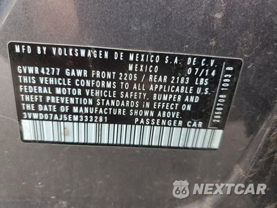 Zdjęcie 13 z 13 samochodu: 2014 VOLKSWAGEN JETTA SE VIN:3VWD07AJ5EM333281 - miniatura