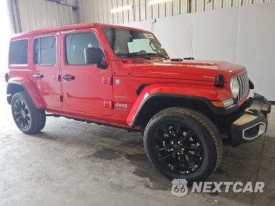 Czwarte zdjęcie samochodu z boku: 2024 JEEP WRANGLER SAHARA 4XE VIN:1C4RJXP68RW303447 - miniatura