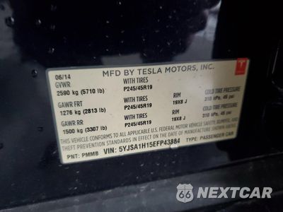 Zdjęcie 12 z 12 samochodu: 2014 TESLA MODEL S VIN:5YJSA1H15EFP43884 - miniatura