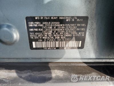 Zdjęcie 14 z 14 samochodu: 2011 SUBARU FORESTER 2.5X PREMIUM VIN:JF2SHADC7BH763991 - miniatura