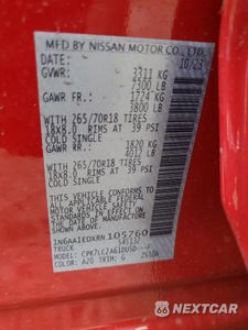 Zdjęcie 13 z 15 samochodu: 2024 NISSAN TITAN PRO-4X VIN:1N6AA1EDXRN105760 - miniatura