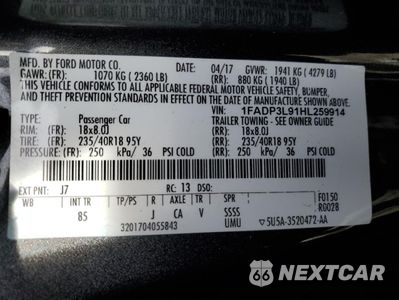 Zdjęcie 12 z 12 samochodu: 2017 FORD FOCUS ST VIN:1FADP3L91HL259914 - miniatura