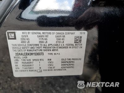 Zdjęcie 15 z 15 samochodu: 2017 CHEVROLET EQUINOX LT VIN:2GNALCEK0H1536073 - miniatura