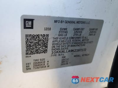 Zdjęcie 13 z 13 samochodu: 2019 GMC ACADIA SLE VIN:1GKKNLLA9KZ197172 - miniatura