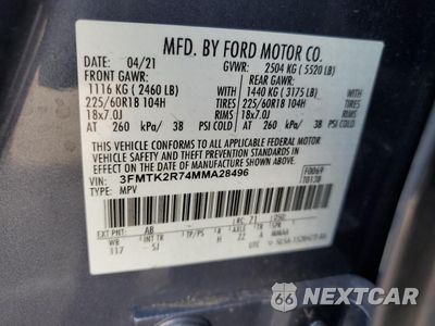 Zdjęcie 13 z 13 samochodu: 2021 FORD MUSTANG MACH-E CALIFORNIA ROUTE 1 VIN:3FMTK2R74MMA28496 - miniatura