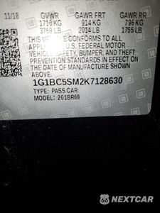 Zdjęcie 12 z 13 samochodu: 2019 CHEVROLET CRUZE LS VIN:1G1BC5SM2K7128630 - miniatura