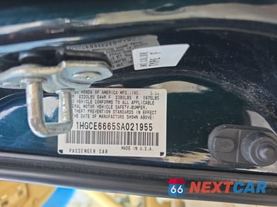 Zdjęcie 10 z 10 samochodu: 1995 HONDA ACCORD EX VIN:1HGCE6665SA021955 - miniatura