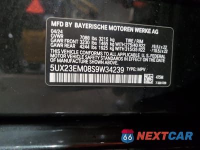 Zdjęcie 13 z 14 samochodu: 2025 BMW X7 XDRIVE40I VIN:5UX23EM08S9W34239 - miniatura