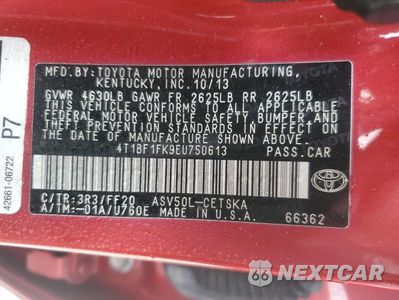 Zdjęcie 13 z 13 samochodu: 2014 TOYOTA CAMRY L VIN:4T1BF1FK9EU750613 - miniatura