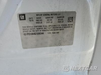 Zdjęcie 12 z 12 samochodu: 2016 CHEVROLET CRUZE LIMITED LT VIN:1G1PE5SB0G7206344 - miniatura