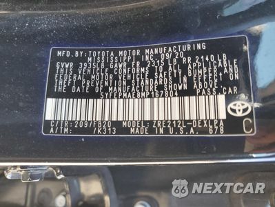 Zdjęcie 13 z 13 samochodu: 2021 TOYOTA COROLLA LE VIN:5YFEPMAE8MP167804 - miniatura