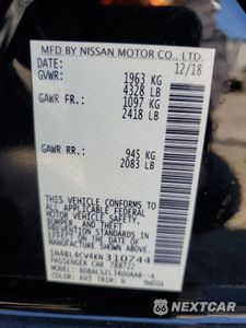 Zdjęcie 14 z 15 samochodu: 2019 NISSAN ALTIMA SR VIN:1N4BL4CV4KN310744 - miniatura