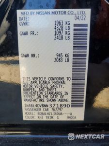 Zdjęcie 13 z 14 samochodu: 2022 NISSAN ALTIMA SV VIN:1N4BL4DV8NN371890 - miniatura