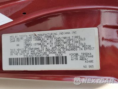 Zdjęcie 14 z 14 samochodu: 2004 TOYOTA TUNDRA VIN:5TBJN32154S437730 - miniatura