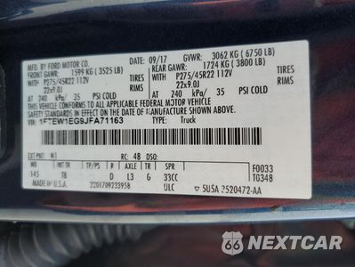 Zdjęcie 13 z 15 samochodu: 2018 FORD F150 SUPERCREW VIN:1FTEW1EG9JFA71163 - miniatura
