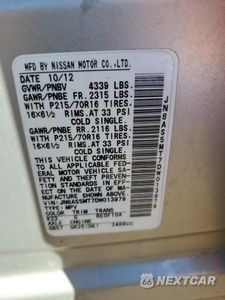 Zdjęcie 13 z 13 samochodu: 2013 NISSAN ROGUE S VIN:JN8AS5MT7DW013979 - miniatura