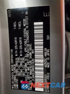 Zdjęcie 13 z 14 samochodu: 2024 LEXUS NX 350H BASE VIN:JTJGKCEZ8R5017630 - miniatura