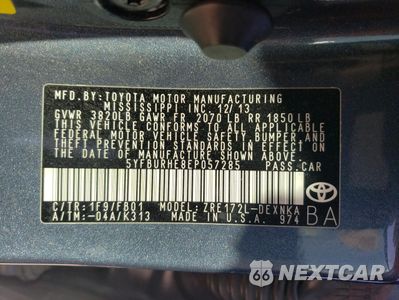 Zdjęcie 12 z 12 samochodu: 2014 TOYOTA COROLLA L VIN:5YFBURHE8EP057285 - miniatura