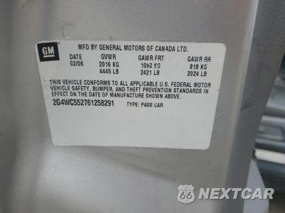 Zdjęcie 13 z 13 samochodu: 2006 BUICK LACROSSE CX VIN:2G4WC552761258291 - miniatura