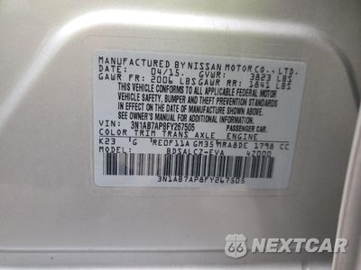 Zdjęcie 14 z 14 samochodu: 2015 NISSAN SENTRA S VIN:3N1AB7AP8FY267505 - miniatura