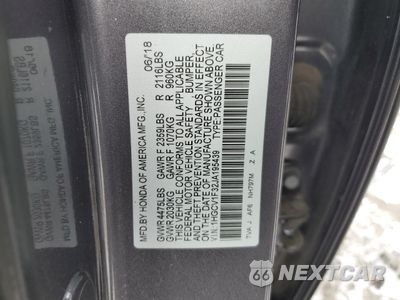 Zdjęcie 14 z 14 samochodu: 2018 HONDA ACCORD SPORT VIN:1HGCV1F32JA195439 - miniatura