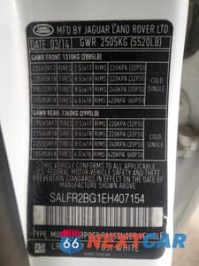 Zdjęcie 13 z 13 samochodu: 2014 LAND ROVER LR2 HSE VIN:SALFR2BG1EH407154 - miniatura
