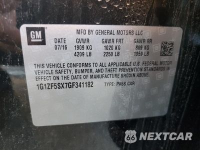 Zdjęcie 12 z 12 samochodu: 2016 CHEVROLET MALIBU LT VIN:1G1ZF5SX7GF341182 - miniatura