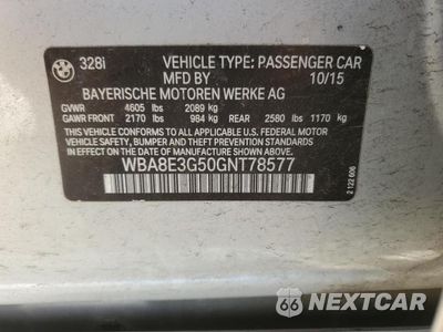 Zdjęcie 12 z 12 samochodu: 2016 BMW 328 XI SULEV VIN:WBA8E3G50GNT78577 - miniatura