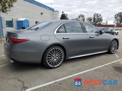 Trzecie zdjęcie samochodu z tyłu: 2023 MERCEDES-BENZ S 580 4MATIC VIN:W1K6G7GB6PA203247 - miniatura