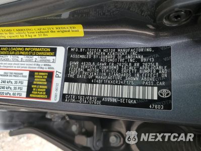 Zdjęcie 12 z 12 samochodu: 2014 TOYOTA CAMRY L VIN:4T4BF1FK4ER347175 - miniatura