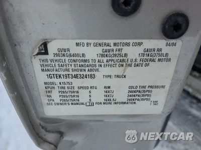 Zdjęcie 15 z 15 samochodu: 2004 GMC NEW SIERRA K1500 VIN:1GTEK19T34E324183 - miniatura