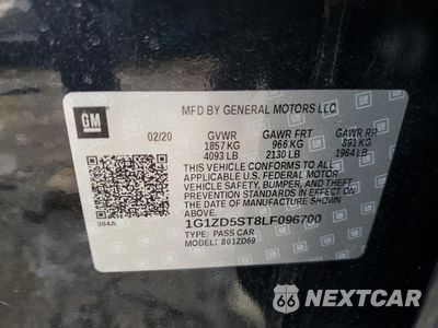 Zdjęcie 12 z 12 samochodu: 2020 CHEVROLET MALIBU LT VIN:1G1ZD5ST8LF096700 - miniatura