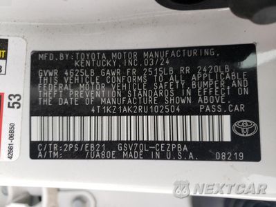 Zdjęcie 14 z 15 samochodu: 2024 TOYOTA CAMRY TRD VIN:4T1KZ1AK2RU102504 - miniatura