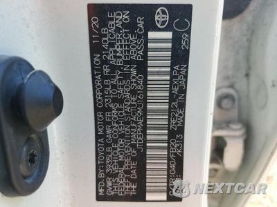 Zdjęcie 13 z 13 samochodu: 2021 TOYOTA COROLLA LE VIN:JTDEPMAE9MJ161840 - miniatura