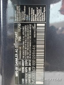 Zdjęcie 12 z 12 samochodu: 2011 MERCEDES-BENZ E 350 VIN:WDDKK5GF8BF098646 - miniatura